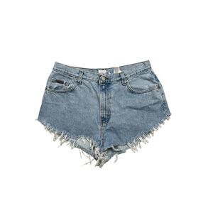 Vintage 90s Calvin Klein Women’s Custom Cut Off Raw Hem Denim‎ Shorts - 15 / 16